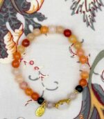Myrtilus Golden Jade & Pearl Accent Bracelet – Handmade Gemstone Jewelry