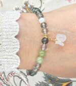 Myrtilus Green Ghost Crystal Beaded Bracelet Natural Stone