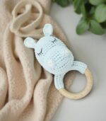 Myrtilus Handmade Crochet Cow Teether Rattle