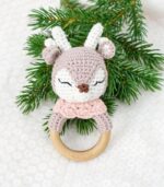 Myrtilus Handmade Crochet Deer Baby Rattle
