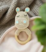 Myrtilus Handmade Crochet Hippo Teether Rattle