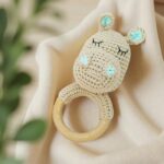 Myrtilus Handmade Crochet Hippo Teether Rattle