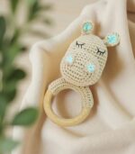 Myrtilus Handmade Crochet Hippo Teether Rattle