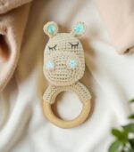 Myrtilus Handmade Crochet Hippo Teether Rattle