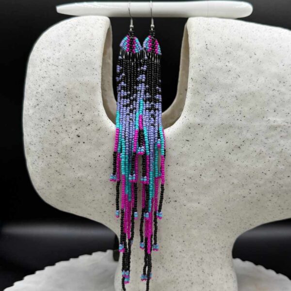 Myrtilus Lampwork Drop Earrings