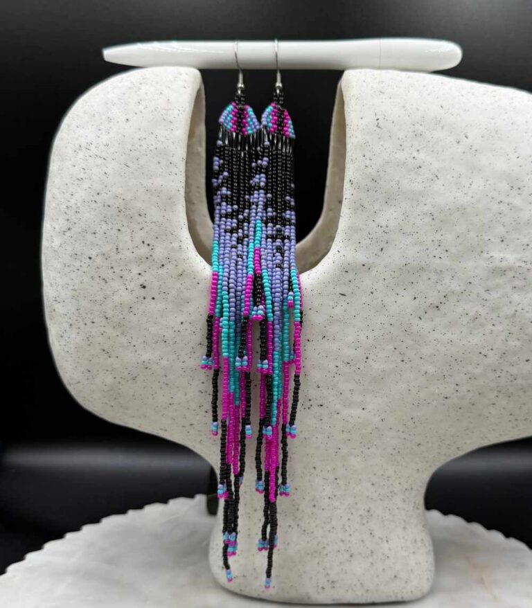 Myrtilus Lampwork Drop Earrings