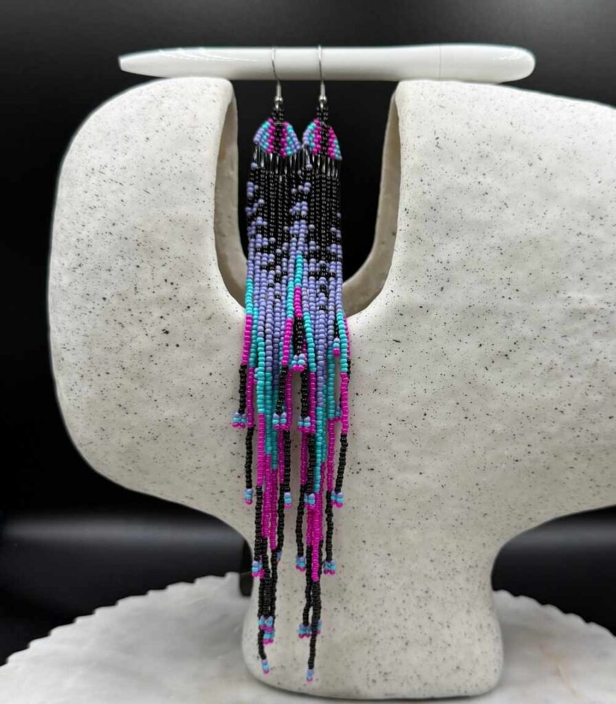Myrtilus Lampwork Drop Earrings
