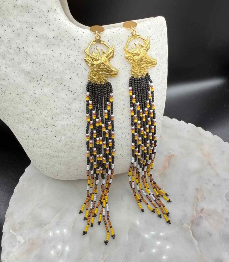 Myrtilus Lampwork Drop Earrings