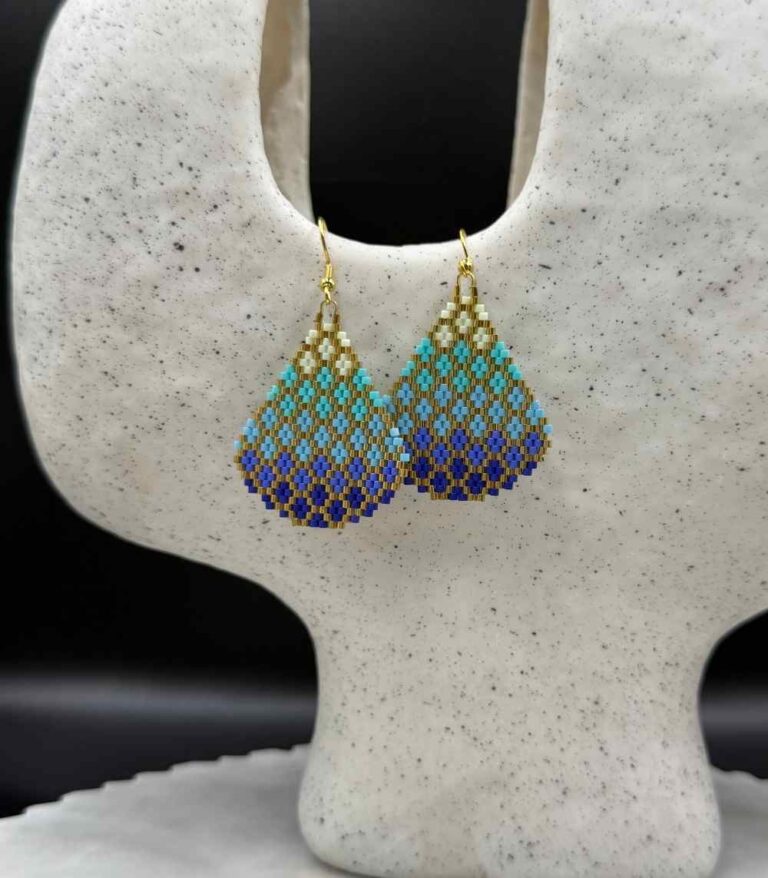 Myrtilus Lampwork Drop Earrings
