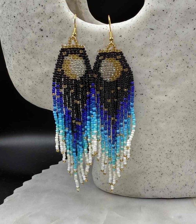 Myrtilus Lampwork Drop Earrings