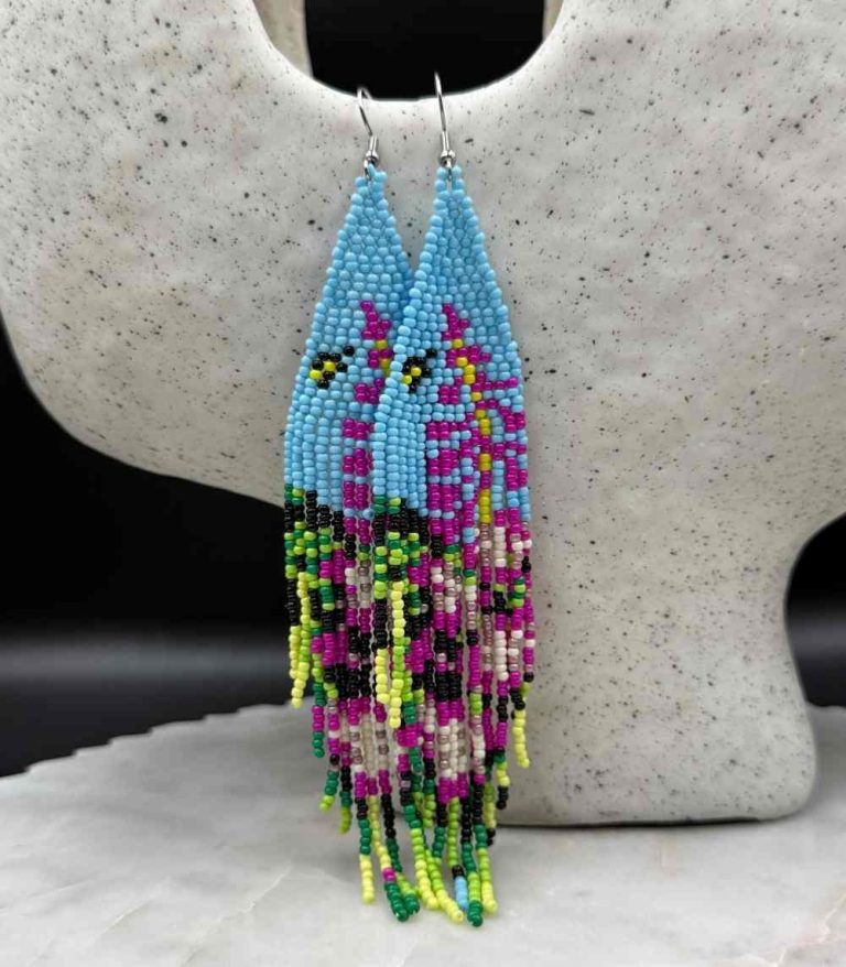 Myrtilus Lampwork Drop Earrings