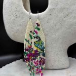 Myrtilus Lampwork Drop Earrings