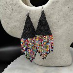 Myrtilus Lampwork Drop Earrings