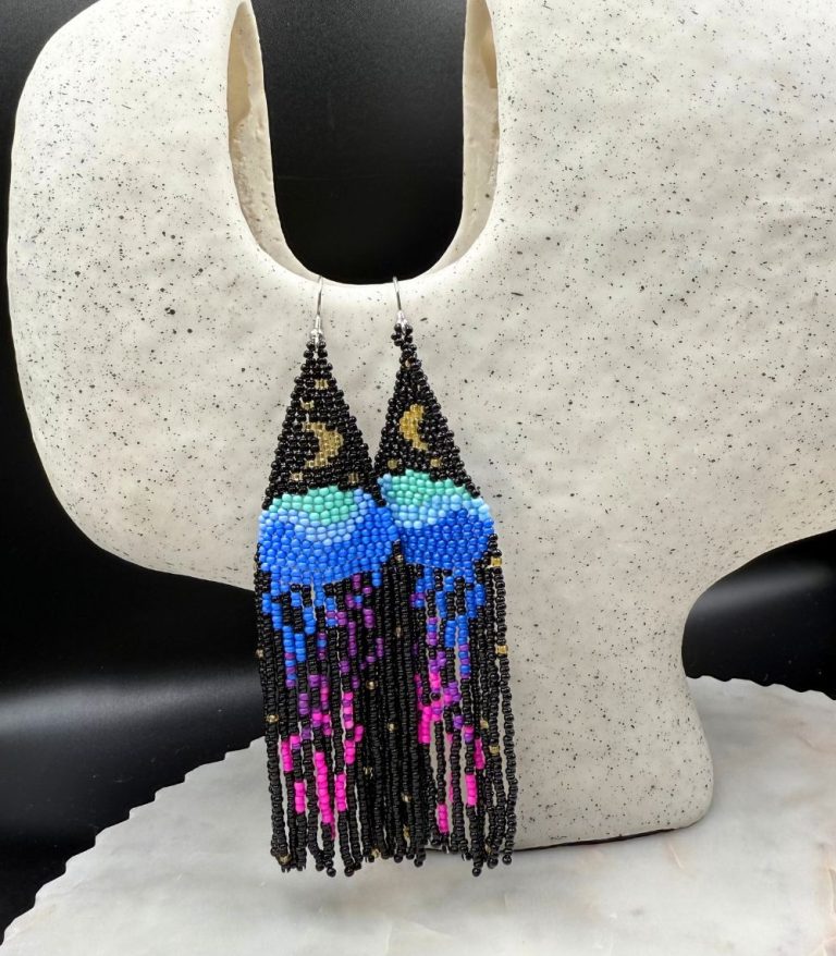 Myrtilus Lampwork Drop Earrings