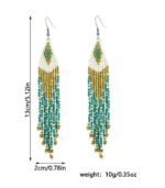 Myrtilus Lampwork Drop Earrings-Desert Jewel & Geometric