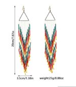 Myrtilus Lampwork Drop Earrings-Ember Trail & Tribal Chevron