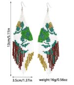 Myrtilus Lampwork Drop Earrings-Forest Muse & Earthtone