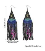 Myrtilus Lampwork Drop Earrings-Jellyfish & Moon Design
