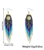 Myrtilus Lampwork Drop Earrings-Lunar Halo & Celestial Cascade