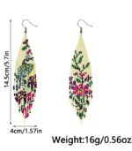 Myrtilus Lampwork Drop Earrings-Meadow Song & Bloom Trail