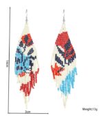 Myrtilus Lampwork Drop Earrings-Petal Flame & Tribal Bloom