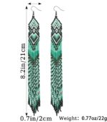 Myrtilus Lampwork Drop Earrings-Turquoise