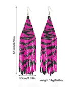Myrtilus Lampwork Drop Earrings-Wild Stripes & Safari