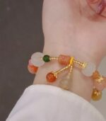 Myrtilus Natural Jasper Beaded Bracelet