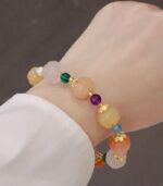 Myrtilus Natural Jasper Beaded Bracelet