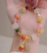 Myrtilus Natural Jasper Beaded Bracelet