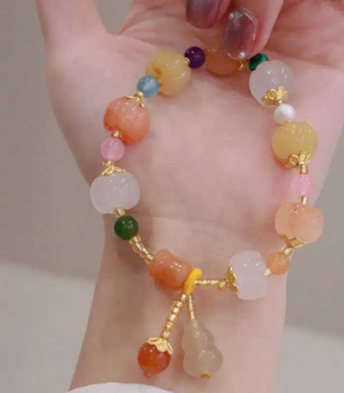 Myrtilus Natural Jasper Beaded Bracelet