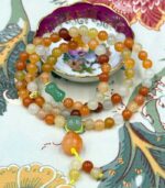 Myrtilus Red Agate & Green Aventurine Wrap Bracelet