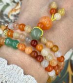 Myrtilus Red Agate & Green Aventurine Wrap Bracelet