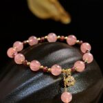 Myrtilus Strawberry Quartz & Garnet Heart-Healing Bracelet