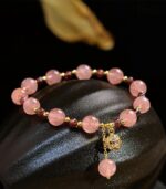 Myrtilus Strawberry Quartz & Garnet Heart-Healing Bracelet