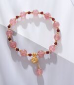 Myrtilus Strawberry Quartz & Garnet Heart-Healing Bracelet