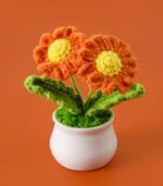 Myrtilus Thread Daisy Sunflower – Handmade Knitted Flower