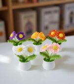 Myrtilus Thread Daisy Sunflower – Handmade Knitted Flower