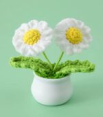 Myrtilus Thread Daisy Sunflower – Handmade Knitted Flower