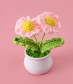 Myrtilus Thread Daisy Sunflower – Handmade Knitted Flower
