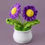 Myrtilus Thread Daisy Sunflower – Handmade Knitted Flower