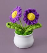 Myrtilus Thread Daisy Sunflower – Handmade Knitted Flower