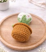 Myrtilus Rose – A Handmade 100% Acrylic Crochet Flower Pot Decoration by Myrtilus