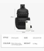 OZUKO 9812 Crossbody Sling Chest Bag