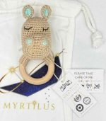 Myrtilus Handmade Crochet Hippo Teether Rattle