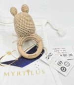 Myrtilus Handmade Crochet Hippo Teether Rattle