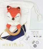 Myrtilus Crochet Fox Teether – Handmade in Cotton
