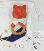 Myrtilus Crochet Fox Teether – Handmade in Cotton