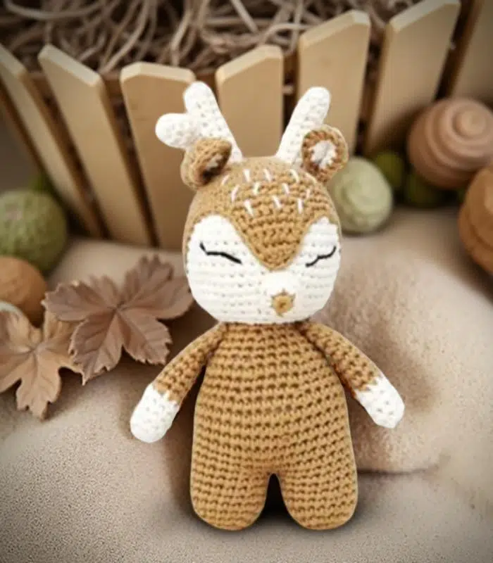 Myrtilus Crochet Deer Plush Toy – Handmade in Cotton