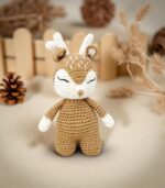 Myrtilus Crochet Deer Plush Toy – Handmade in Cotton